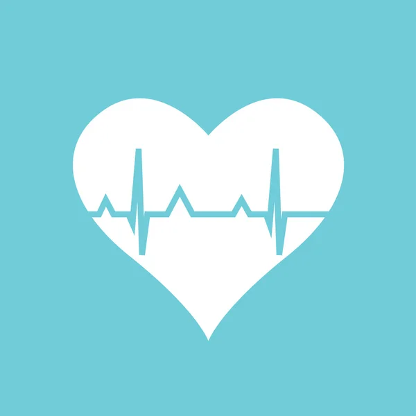 Hart cardiogram kaart — Stockvector