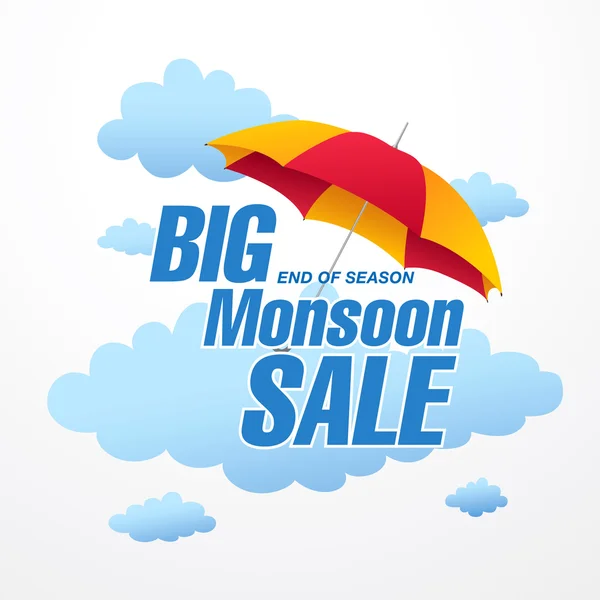 Monsoon sale banner — Stock Vector