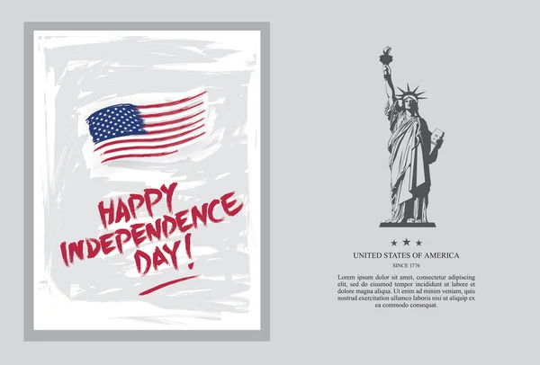 Jour de l'indépendance 4 juillet — Image vectorielle