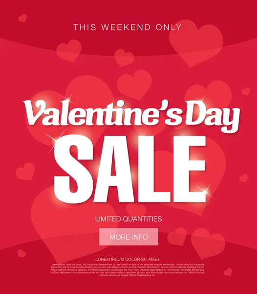 Valentýnský plakát na prodej — Stockový vektor