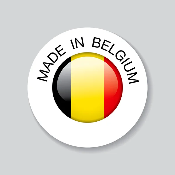 Hecho en icono de belgium — Vector de stock