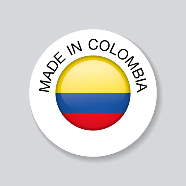 Gemaakt in colombia. pictogram — Stockvector