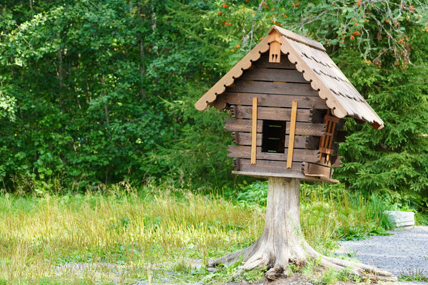 Hut on chicken legs in Karelia