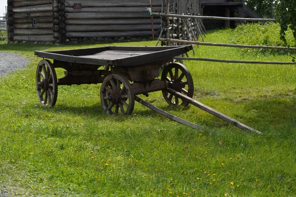 Wooden Cart Kizhi Island — Fotografia de Stock