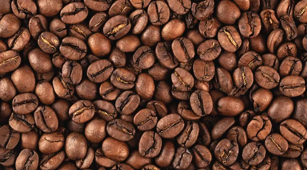 Kaffeebohnen Nahaufnahme Ansicht Von Oben — Stockfoto