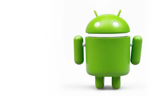 Simbol Android Pada Latar Belakang Putih Google Android Adalah Sistem — Stok Foto