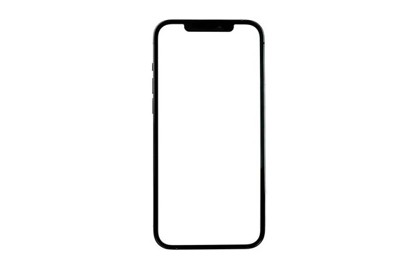 Iphone Pro Max Blank White Empty Screen Apple Multinational Technology — Zdjęcie stockowe