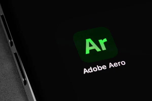 Adobe Aero Mobile Icon App Auf Dem Display Smartphone Iphone — Stockfoto