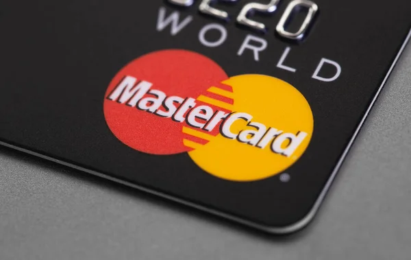 Mastercard Пластикова Електронна Картка Макро Master Card Міжнародна Платіжна Система — стокове фото