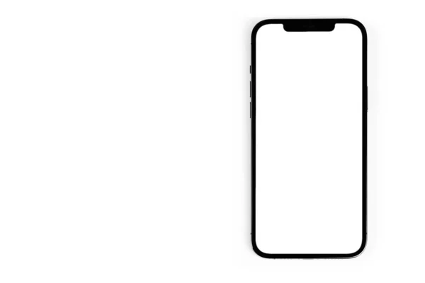 Smartphone Mockup Iphone Pro Max Con Pantalla Blanca Blanco Vacío —  Fotos de Stock