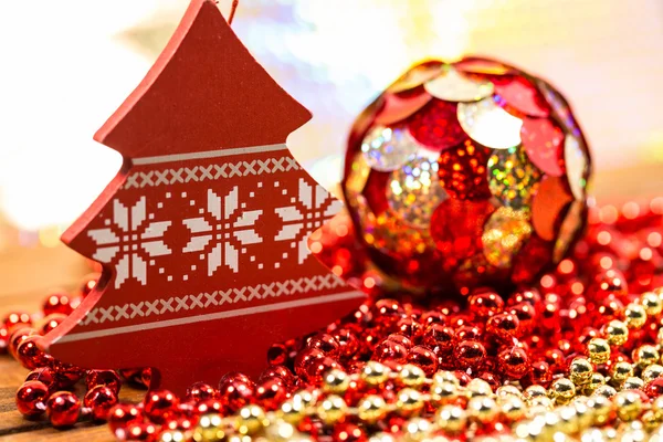 Decoraciones de Navidad bola roja — Foto de Stock