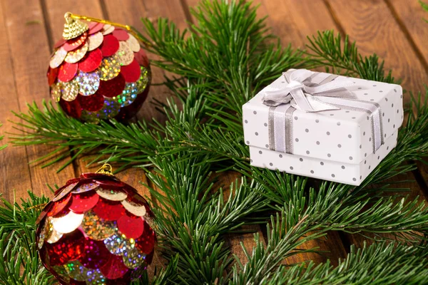 Regalo de Navidad y decoraciones — Foto de Stock