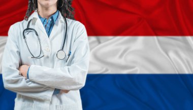 Hollanda bayrağında tıbbi uzman. Hollanda 'da sağlık ve sağlık hizmetleri, Konsept
