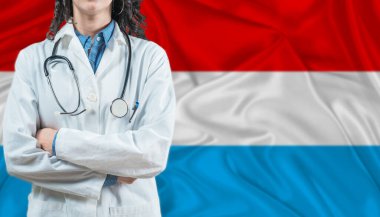 Lüksemburg bayrağında tıbbi uzman. Lüksemburg 'da sağlık ve sağlık hizmetleri, Konsept