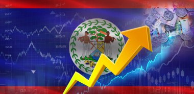 Market Grafiğinde Belize Finansal Büyüme. Ekonomik Büyümeyi Mali Grafikte Belize Et