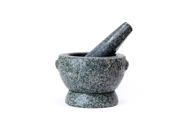 Stone mortar on white background — Stock Photo, Image
