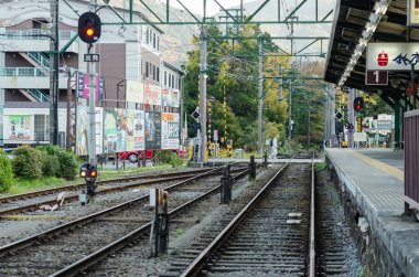 Japonya 6 Ekim: 6 Ekim 2015 tarihinde Hakone Hakone Japonya demiryolu