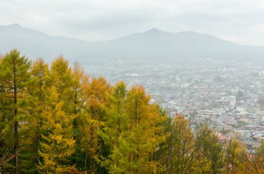 Şehir Manzaralı sonbahar sırasında