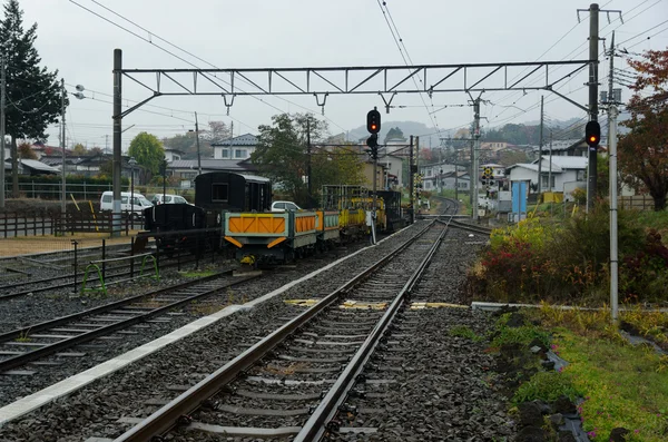 Japonya 8 Ekim: 8 Ekim 2015 tarihinde Shimoyoshida Shimoyoshida Japonya demiryolu — Stok fotoğraf