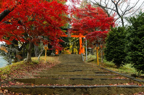 Besök Chureito Pagoda trappor under hösten — Stockfoto