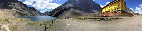 Laguna Del Inca Cordillera Los Andes Portillo Los Andes Valparaiso — Stock Photo, Image