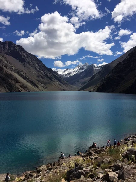 Laguna Del Inca Cordillera Los Andes Portillo Los Andes Valparaiso — Stok fotoğraf