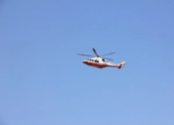 Police helicopter flying through the air — Stock Photo, Image