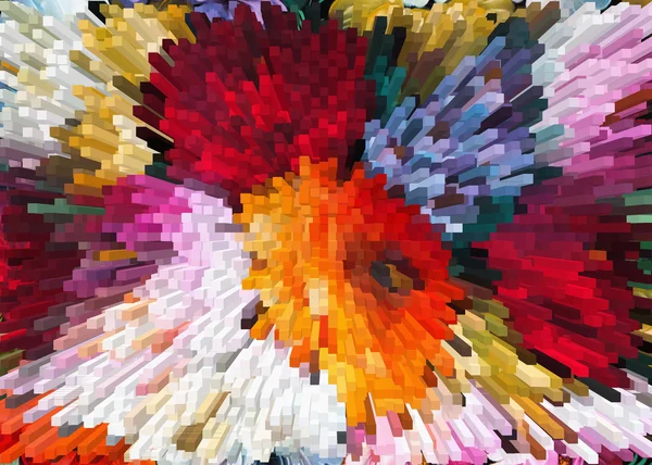 色押出ブロック抽象的なカラフルな 3 d 押し出し背景があります。 — ストック写真