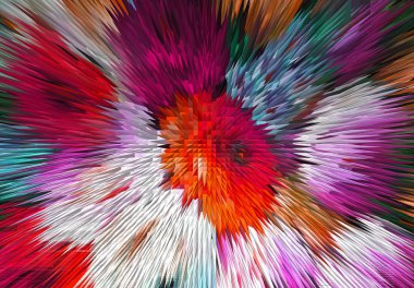 renk ekstrüzyon blok soyut renkli 3d ekstrüzyon adam