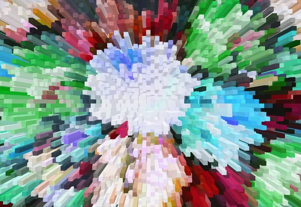 Impressionisme schilderij met 3D-effect, gekleurde bloemen bac — Stockfoto