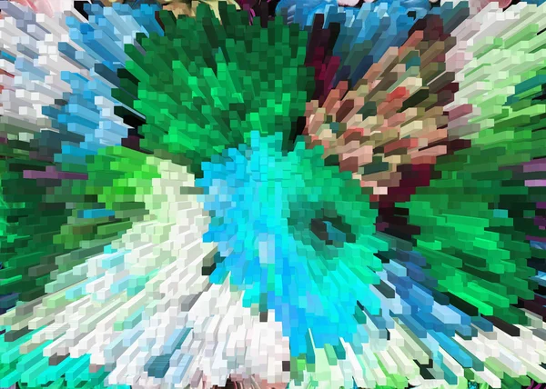 Χρώμα μπλοκ εξώθηση αφηρημένο πολύχρωμο 3d εξώθησης αμουδερές — Φωτογραφία Αρχείου