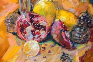 Yağlı boya, izlenimcilik style, yağlı boya doku, 