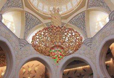 Avize içinde Şeyh Zayed Camisi, Abu Dhabi, Birleşik Arap Em