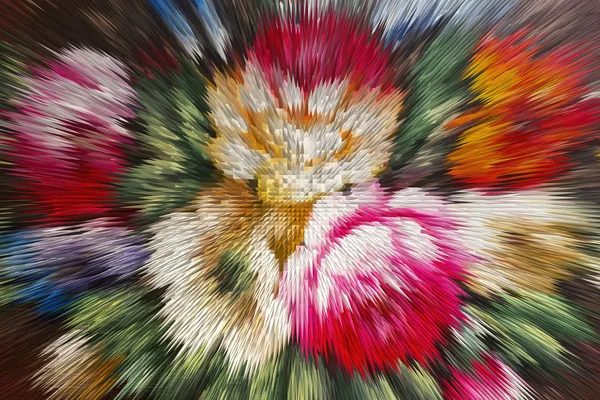 Extrusión de color fondo floral, brillante abstracto colorido, ext — Foto de Stock