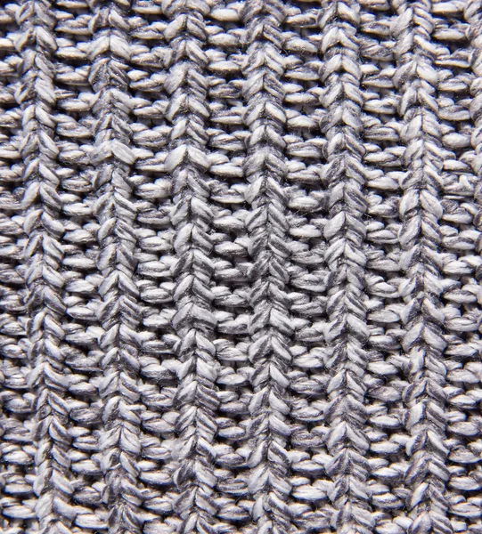 Textuur Van Breien Textiel Gebreide Grijze Achtergrond Melange Wol Gebreide — Stockfoto