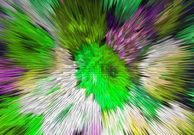 renk ekstrüzyon blok soyut renkli 3d ekstrüzyon adam