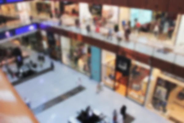 Centro Comercial Vista Desde Interior Boutiques Personas Hacen Compras Borrosa —  Fotos de Stock