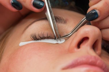 kirpik uzatma işlemi, güzellik sanayi güzellik salonlarında las