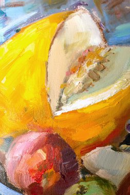 Tuval üzerine yağlı boya boyama doku, yağ natürmort soyut