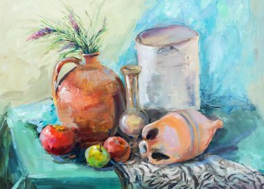 Yağlı boya, izlenimcilik style, yağlı boya doku, 