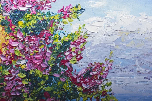 Texture oil painting, flowers, art, painted color image, paint,