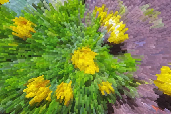 Flores com efeito extrusão, extrusão floral fundo, brig — Fotografia de Stock