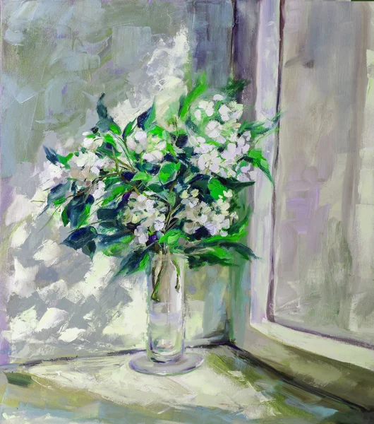 Yağlı boya, izlenimcilik style, doku boyama, çiçek stil