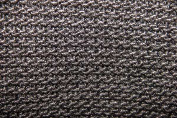 Tecido de lã de malha de cor preta, grande loop, textura e ba — Fotografia de Stock