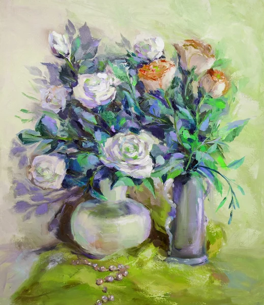 Pintura a óleo, estilo impressionismo, pintura de textura, flor stil — Fotografia de Stock