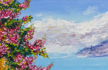 boyama doku yağlı boya peyzaj, izlenimcilik sanat 