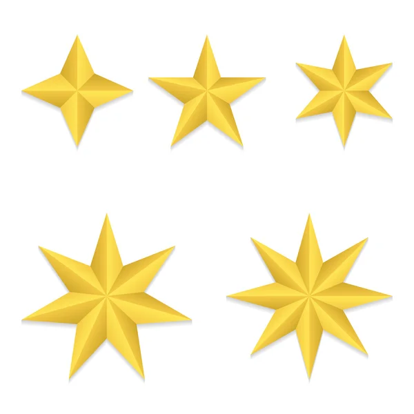 Fem forskjellige stjerner – stockvektor