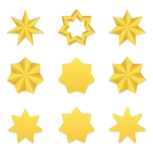 Seven poin stars collection — Stock Vector