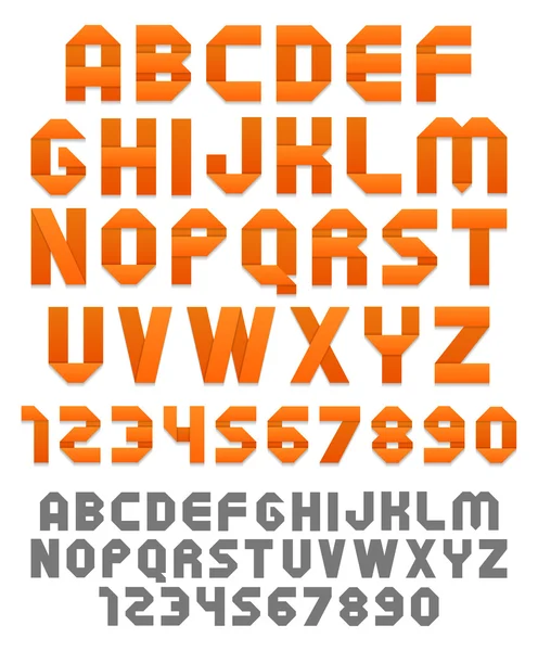 Alphabet rubans orange — Image vectorielle