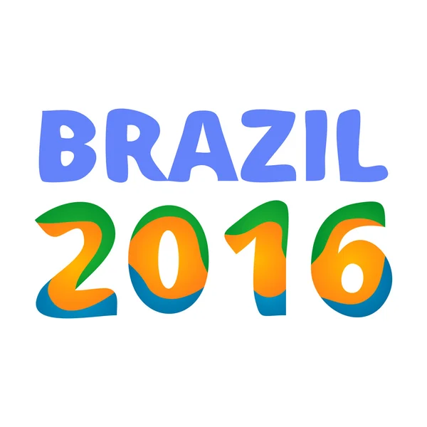 Плакат игр Бразилии 2016 — стоковый вектор